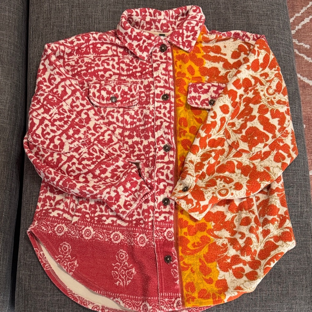 Free People Ruby Printed Patchwork Shacket | Boho… - image 3